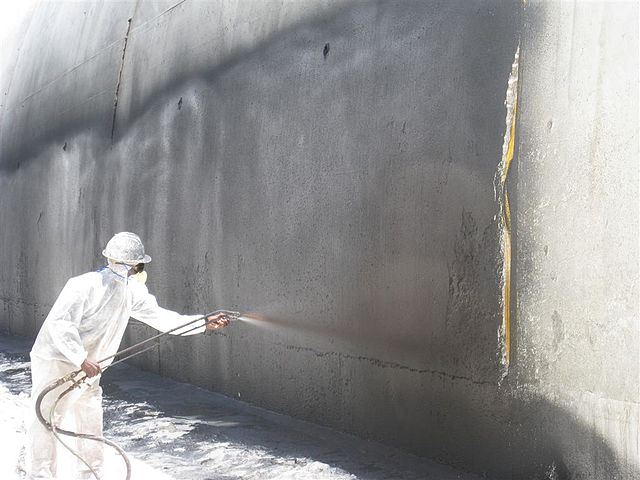 Applying Waterproofing Material