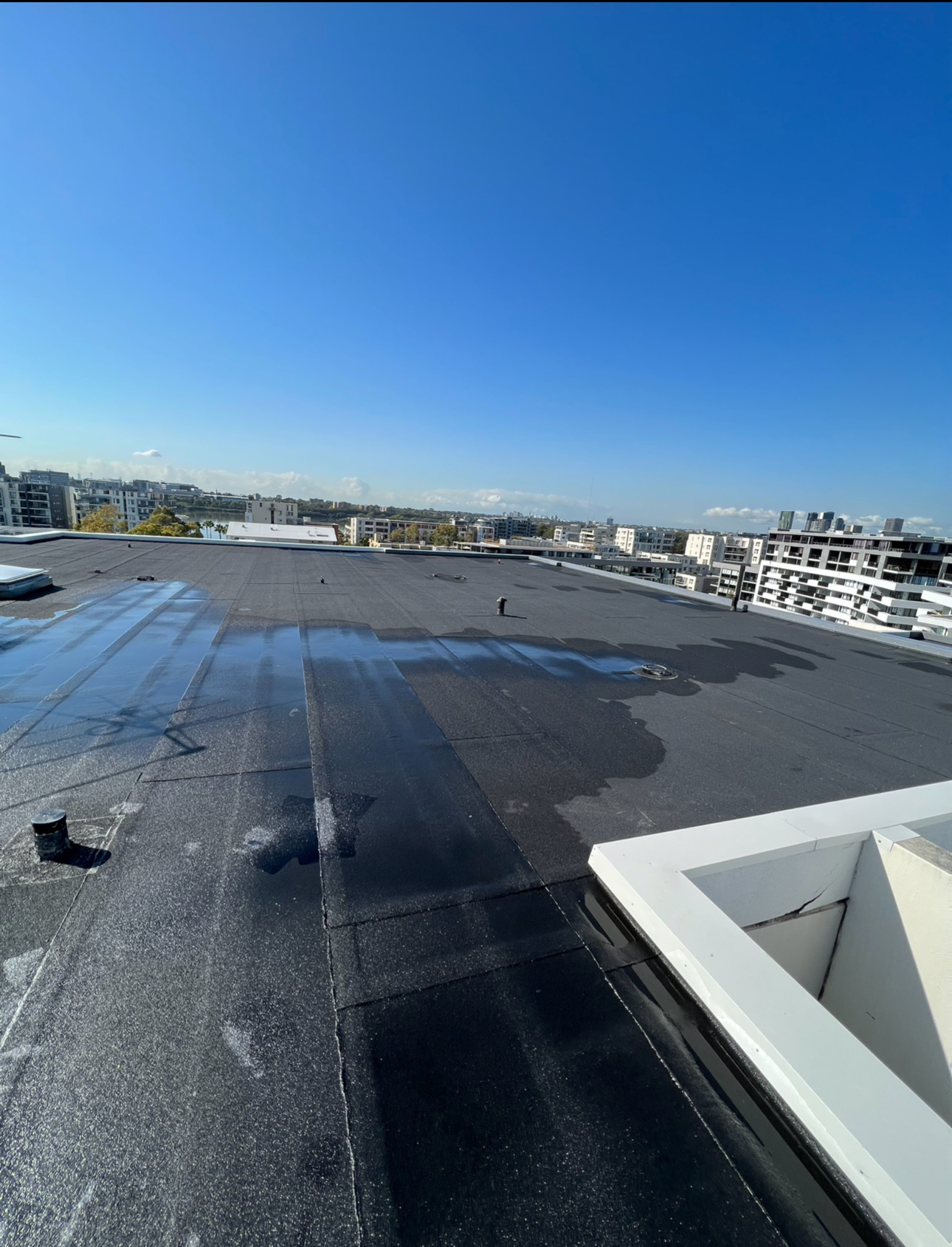 Rooftop membrane works at Wentworth Point