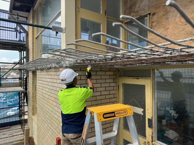 Concrete cancer repair works at Curl Curl
