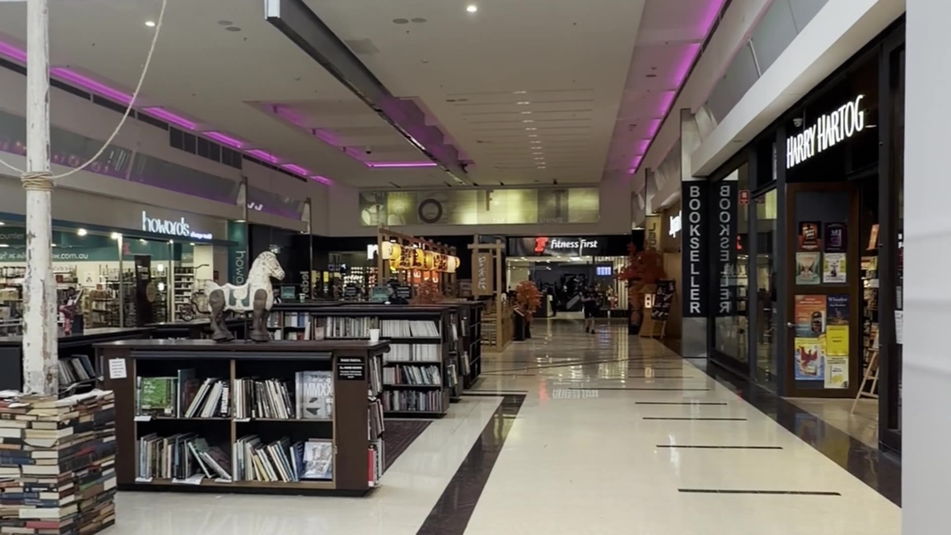 Shop fit-out hoarding inside Macquarie Centre